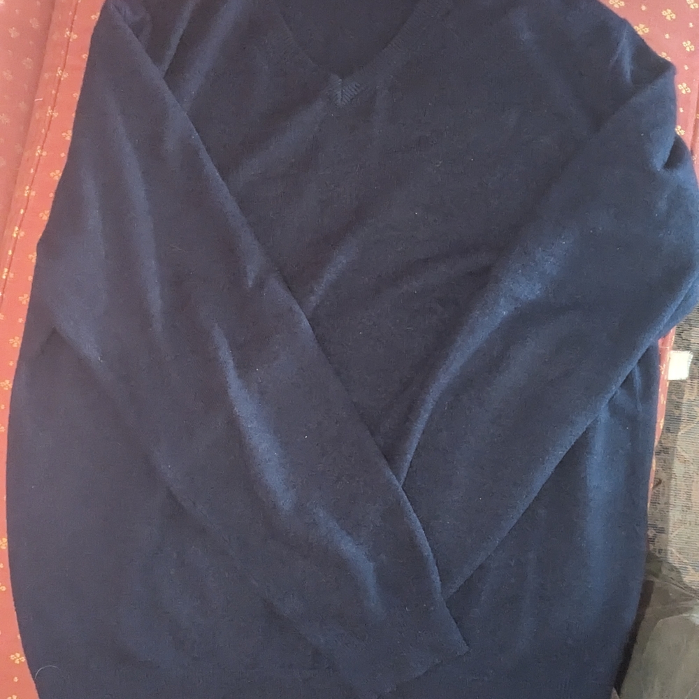 Vintage W. H Belk 2 Ply Cashmere Men's V-Neck Sweater